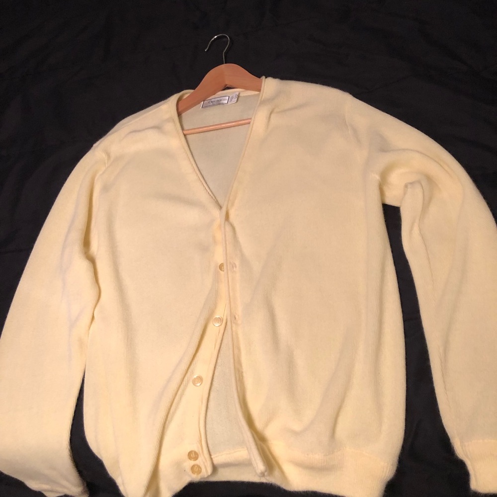 Yellow Cardigan Sweater